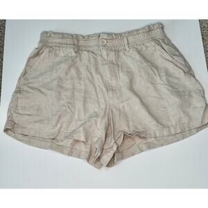 Hollister Ultra High-Rise Soft Linen Shorts - Womens Size Large